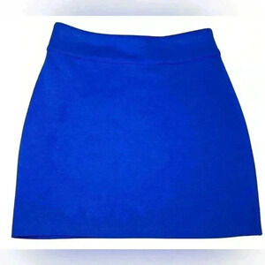 Silence + Noise Womens Skirt Size M Solid Blue Pencil Above Knee